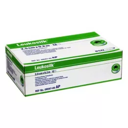 LEUKOSILK 2,5 cmx9,2 m, 12 uds