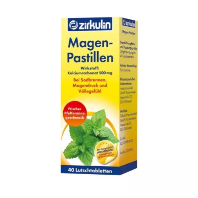 ZIRKULIN Pastillas para el estómago, 40 uds