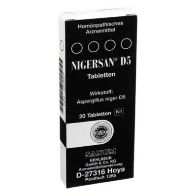 NIGERSAN D 5 pastillas, 20 uds