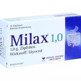 MILAX 1.0 Supositorios, 10 uds