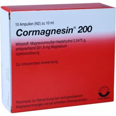 CORMAGNESIN 200 ampollas, 10X10 ml