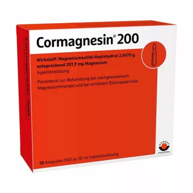 CORMAGNESIN 200 ampollas, 10X10 ml