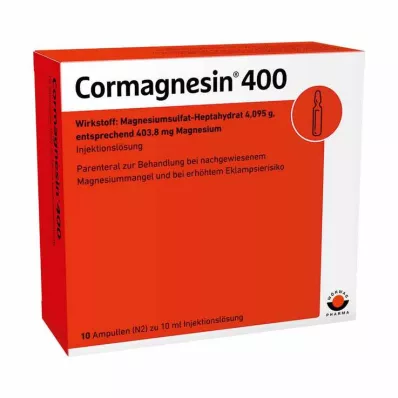 CORMAGNESIN 400 ampollas, 10X10 ml