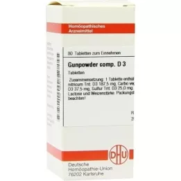 GUNPOWDER comp.D 3 pastillas, 80 uds