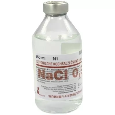 ISOTONISCHE Solución salina 0,9% Bernburg Inf.-L.Glass, 250 ml