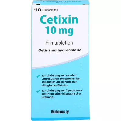 CETIXIN 10 mg comprimidos recubiertos con película, 10 uds