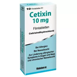 CETIXIN 10 mg comprimidos recubiertos con película, 10 uds