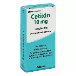 CETIXIN 10 mg comprimidos recubiertos con película, 20 uds