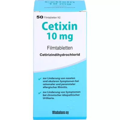 CETIXIN 10 mg comprimidos recubiertos con película, 50 uds