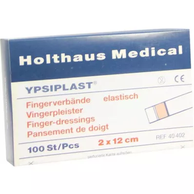 FINGERVERBAND Ypsiplast 2x12 cm piel elástica, 100 uds