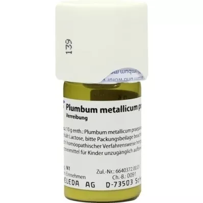 PLUMBUM METALLICUM praep. D 6 trituración, 20 g