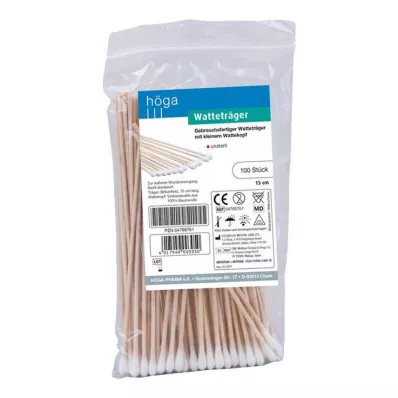 WATTETRÄGER 15 cm w.cabeza pequeña de algodón, 100 piezas