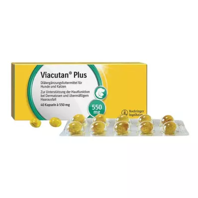 VIACUTAN Plus Cápsulas veterinarias, 40 uds