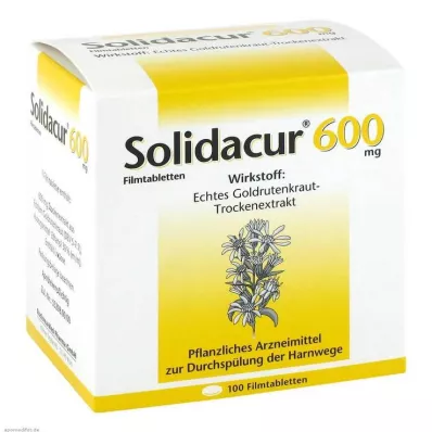 SOLIDACUR 600 mg comprimidos recubiertos con película, 100 uds