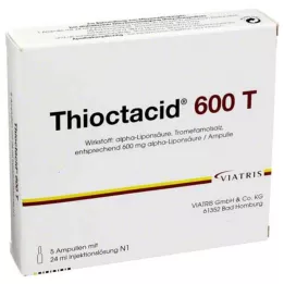THIOCTACID 600 T solución inyectable, 5X24 ml