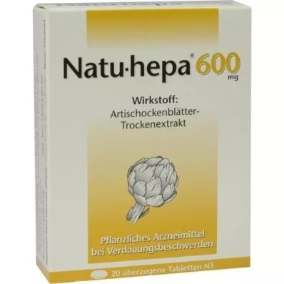 NATU HEPA 600 mg comprimidos recubiertos, 20 uds