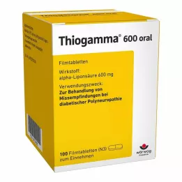 THIOGAMMA 600 comprimidos recubiertos con película oral, 100 unidades