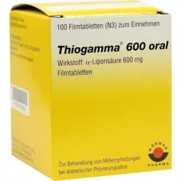 THIOGAMMA 600 comprimidos recubiertos con película oral, 100 unidades
