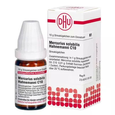 MERCURIUS SOLUBILIS Hahnemanni C 10 glóbulos, 10 g