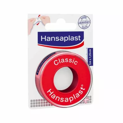HANSAPLAST Esparadrapo de fijación clásico 1,25 cm x 5 m, 1 ud