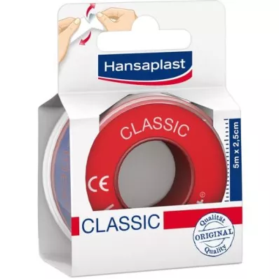 HANSAPLAST Esparadrapo de fijación clásico 2,5 cm x 5 m, 1 ud