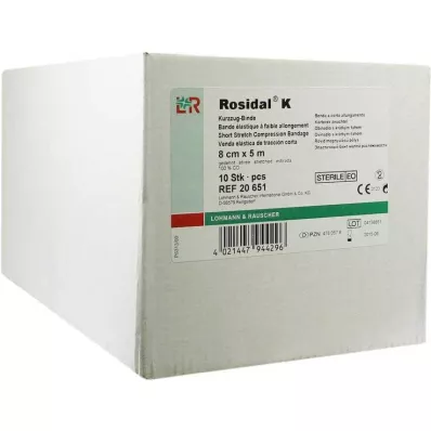 Vendaje Rosidal K 8 cm x 5 m estéril, 10 piezas