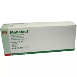 MOLLELAST Vendas 6 cmx4 m blancas, 20 uds