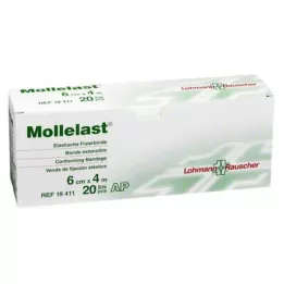 MOLLELAST Vendas 6 cmx4 m blancas, 20 uds