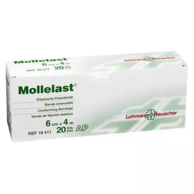 Mollelast 6 cm x 4 m blanco, 20 piezas