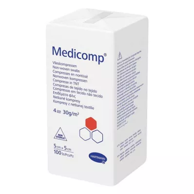 MEDICOMP Comp. no tejido no estéril 5x5 cm 4 capas, 100 unid