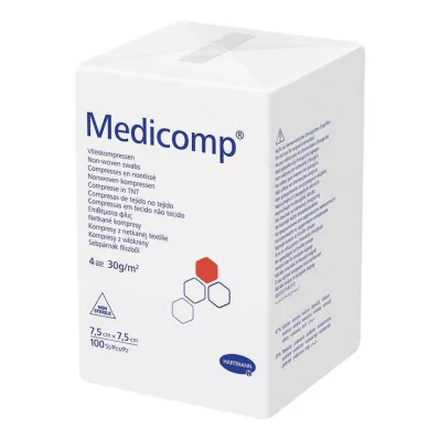 MEDICOMP Comp. no tejido no estéril 7,5x7,5 cm 4 capas, 100 unid