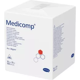MEDICOMP Comp. no tejido no estéril 10x10 cm 4 capas, 100 unid