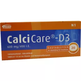 CALCICARE D3 comprimidos masticables, 20 uds