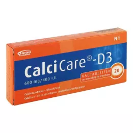 CALCICARE D3 comprimidos masticables, 20 uds