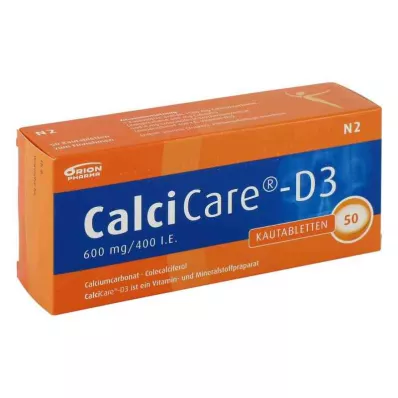 CalciCare-D3 600 mg/400 unidades internacionales (50 piezas)
