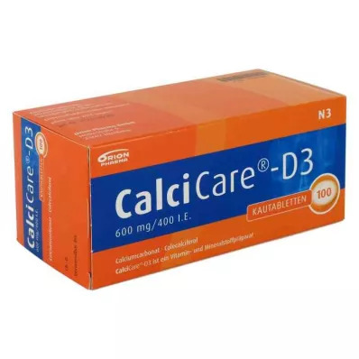 CALCICARE D3 comprimidos masticables, 100 uds