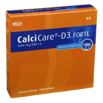 CALCICARE D3 forte comprimidos efervescentes, 100 uds