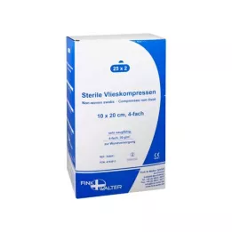 VLIESKOMPRESSEN 10x20 cm estéril de 4 capas, 25X2 uds