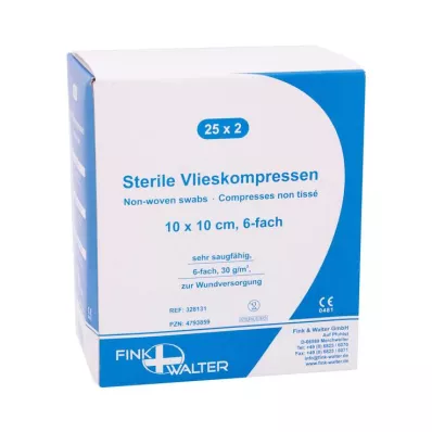 VLIESKOMPRESSEN 10x10 cm estéril 6x, 25X2 uds VLIESKOMPRESSEN 10x10 cm estéril 6x, 25X2 uds