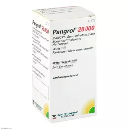 PANGROL 25.000 cápsulas duras con recubrimiento entérico, 50 unidades