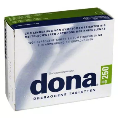 DONA 250 mg comprimidos recubiertos, 100 uds