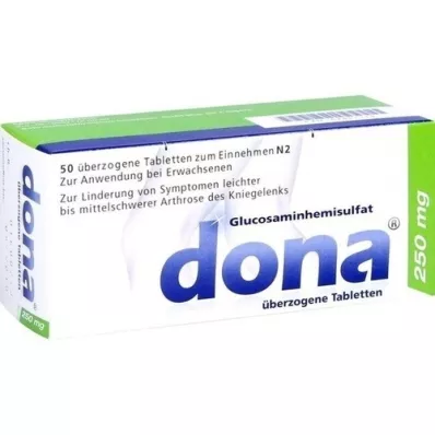 DONA 250 mg comprimidos recubiertos, 50 uds