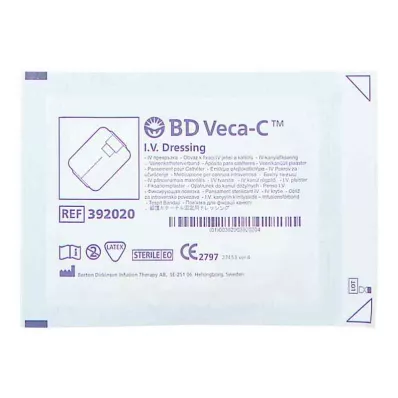 BD VECA-C Apósito de fijación de catéter 6x7,5 cm con ventana, 1 ud