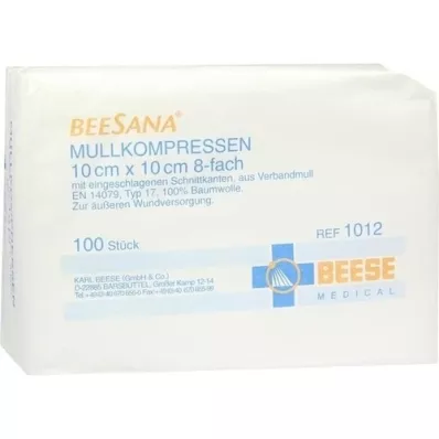 MULLKOMPRESSEN 10x10 cm no estéril 8x, 100 uds