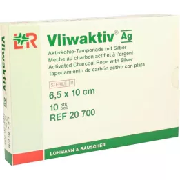 VLIWAKTIV AG Tampón de carbón activado con plata 6,5x10 cm, 10 uds