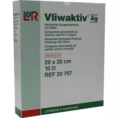 VLIWAKTIV AG Comp. absorbente de carbón activado con plata 20x20 cm, 10 uds VLIWAKTIV AG Comp. absorbente de carbón activado con plata 20x20 cm, 10 uds