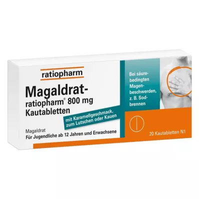 Magaldrat-ratiopharm® 800 mg tabletas masticables, 20 st