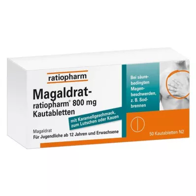 Magaldrat-ratiopharm® 800 mg tabletas masticables, 50 piezas