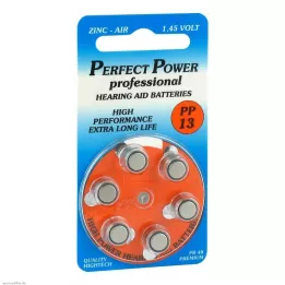 BATTERIEN f.audífonos Power PP13, 6 uds