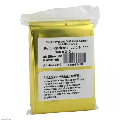 RETTUNGSDECKE 160x210 cm dorado/plateado, 1 ud